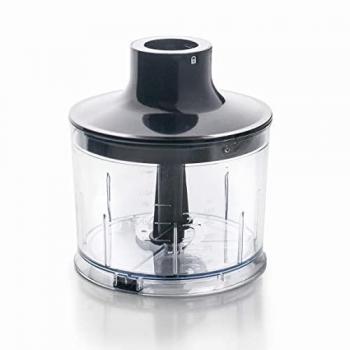 Picadora para Batidor Eléctrico Lacor 61678, Cuchillas de Acero Inoxidable, Recipiente Libre de BPA, Capacidad 500 ml, Color Negro Brillante