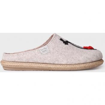 Toni Pons Zapatillas de casa abiertas de mujer de fieltro con suela antideslizante