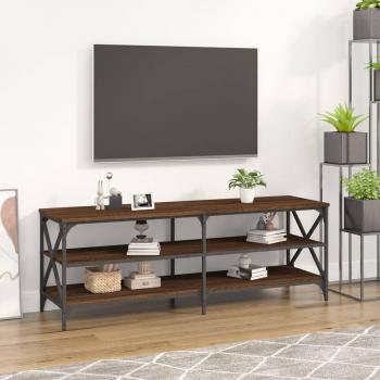 Mueble para TV madera contrachapada 140x40x50 cm marrón roble