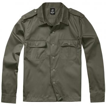 Brandit Hombres Camisa 1/1 Manga Larga Oliva tamaño XL