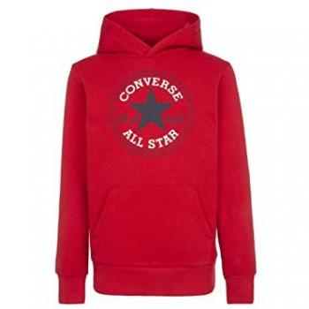 Sudadera con Capucha Converse Unisex Amplia Roja Talla 8-10 Años