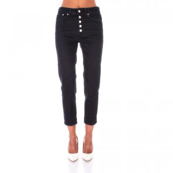 DONDUP Women's Cropped Denim Jeans with Jewel Detail in Blue, Size W25