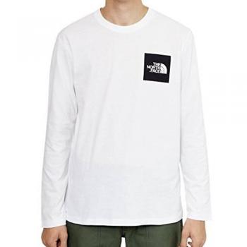 North Face M L/S Fine tee - Camiseta, Hombre, Blanco -