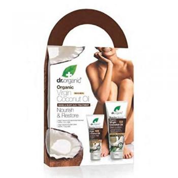 Set Aceite de Coco crema de manos + cuerpo 100 ml + 200 ml - Dr. Organic