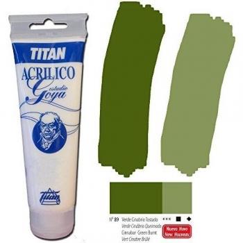 ACRÍLICO GOYA ESTUDIO VERDE CINABRIO TOSTADO 12 - 500 ML.5ML Nº 89