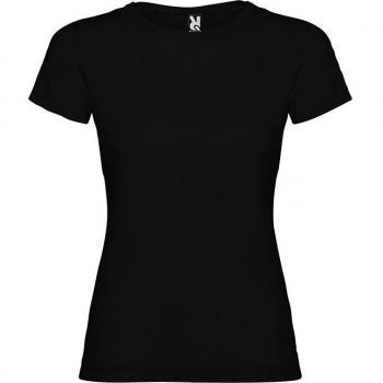 ROLY - Camiseta Jamaica Mujer Entallada Manga Corta 100% Algodón Cuello Acanalado