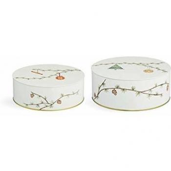 Rosendahl - Juego de 2 Cajas para Galletas con Adornos navideños, Color Blanco