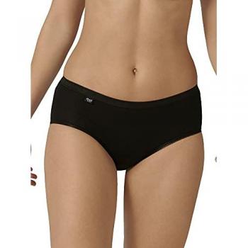 Sloggi Basic+ Midi Women's Underwear - 3 Pack - Black Cotton