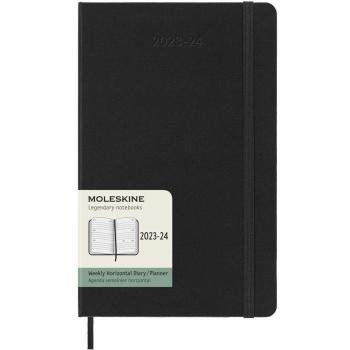 Agenda 18 Meses Moleskine Horizontal Sem/Vista L 23-24 Negro