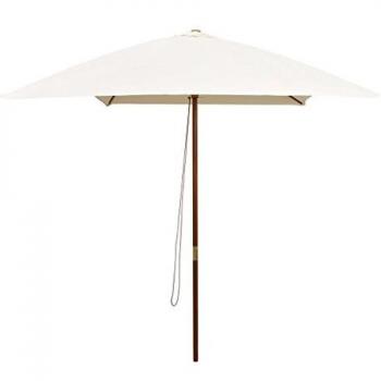 vidaXL Sombrilla de Pie 200x300cm Crema Parasol Pedestal Toldo Cubierta Jardín