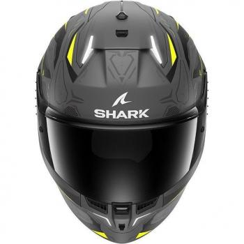 Casco Integral de Moto Shark Skwal I3 Linik Gris Amarillo XL