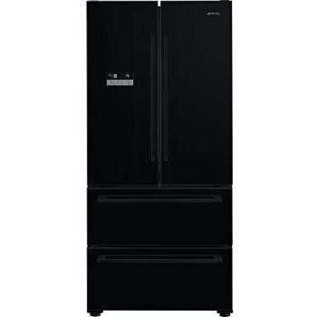 Frigorífico Americano Smeg FQ55FNDF con Congelador No Frost, 84 cm de Ancho, Color Negro