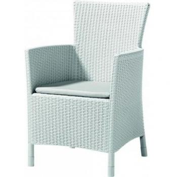 Keter Iowa - Sillón de jardín, Blanco, 79x21x60 cm