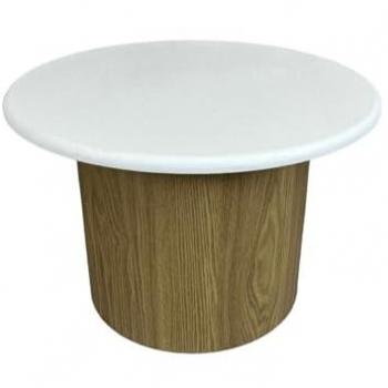Mesa auxiliar Romimex Blanco Natural Madera MDF 60 x 41 x 60 cm