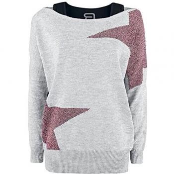R.E.D. by EMP Cut Me Loose Mujer Sudadera Gris/Negro XL, 100% poliacrílico, Rippbündchen Ancho
