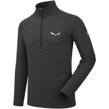 SALEWA Ortles Cubic Pl M L/S tee Camiseta Interior, Hombre, Negro