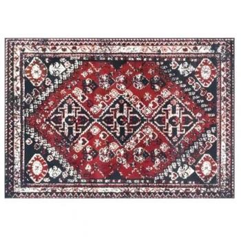 Alfombra oriental vintage SYLHET - 200 x 290 cm - Rojo y negro