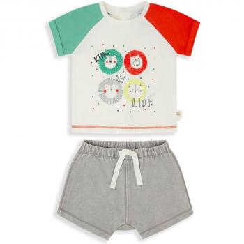 Conjunto 2 PCS Minion Niño - Conjunto de bebé niño que incluye camiseta color block y short liso