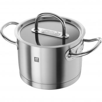 Zwilling Prime - Olla Alta de 16 centímetros con Tapa en Cristal y Acero, Capacidad 2,4 litros