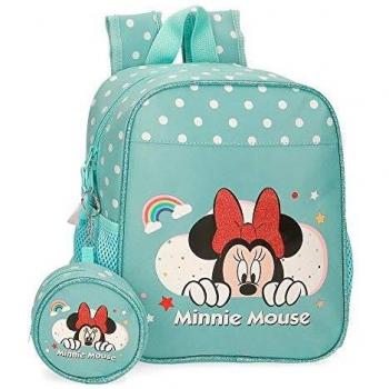 Disney Minnie Rainbow Mochila Guardería Verde 21x25x10 cms Poliéster 5,75L