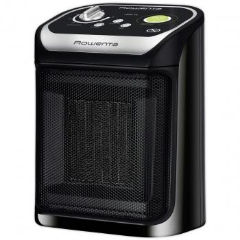 Calefactor Cerámico Rowenta Eco Excel 1800W Vertical, Negro y Plata
