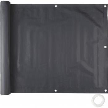 Revestimiento para Balcón Tectake - Pantalla de Privacidad Resistente a la Intemperie y UV, 90 cm, Color Negro