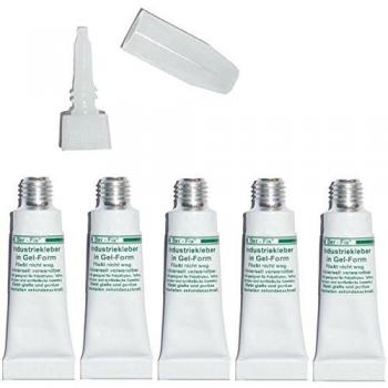 5 x 3 G/industriekleber colle instantanée en gel forme spaltfüllend-vernis brillant anti-perlant en quelques secondes -