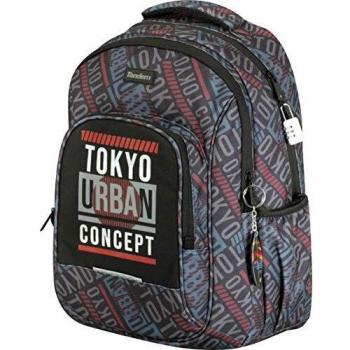 Sportandem Colegio Tandem Tokio Doble Adaptable a Carro para Mochilas Escolares, Bolsillo Frontal y Compartimento Interior para Portatil o Tablet-Medidas 34 x 45,5 x 15 cm
