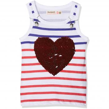Desigual TS_Regina, Camiseta Para Niñas, Blanco