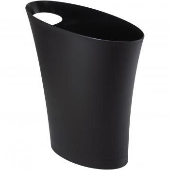 Slimline Elegance Waste Bin - Chic & Compact Office Trash Can, Thin Design for Tight Spaces, 2-Gallon Volume, Matte Black