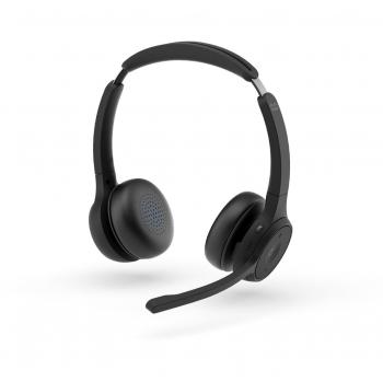 Auriculares Inalámbricos Cisco 722 con Cancelación de Ruido, Diadema Oficina/Centro de Llamadas, Base de Carga USB-A, Negro Carbono
