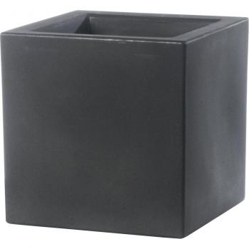 Maceta Cuadrada Antracita 24,5x24,5 cm h 24,5 - Modelo Schio Cubo Reciclable