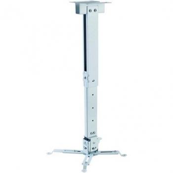 Soporte de Techo Inclinable y Giratorio para Proyector iggual STP02-L - Aluminio Blanco - Ángulo de inclinación: -22,5° a 22,5° y giro: -15