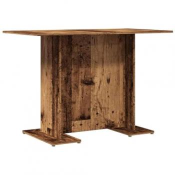 Mesa de Comedor de Madera Ingeniería Envejecida 110x60x75 cm Marrón