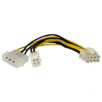Startech.com EPS48ADAP - Cable Adaptador de alimentación EPS de 4 a 8 Pines con Molex, 15 cm