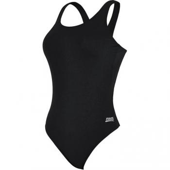 Bañador de natación mujer Cottesloe Powerback negro Ecolast+ Zoggs