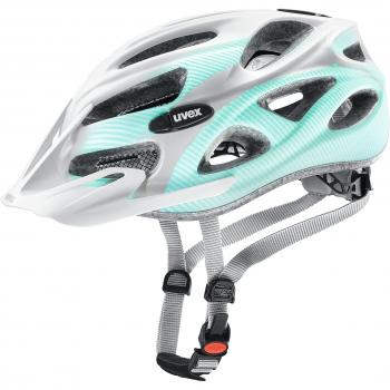 Uvex 4145420615 Casco Ciclismo, Unisex Adulto, Blanco/Azul Mate, 52-57