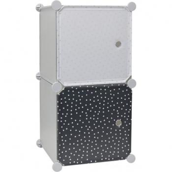 Estantería Modular Infantil de 2 Cubos Móviles 30x30 cm - Gris