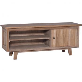 Mueble para TV de madera maciza de teca 100x30x40 cm