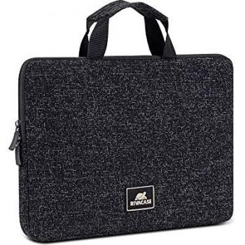 Rivacase Anvik 7913 13.3 Laptop Sleeve with Handles - Burgundy and Black, Waterproof Protection