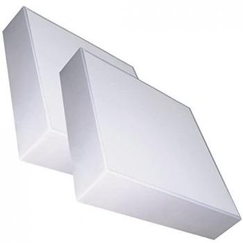 Plafón LED Cuadrado Superficie 48W 4400LM 300mm Frameless Blanco Frío 6500K - Pack 2 Ud