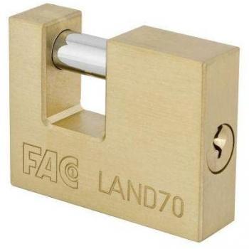 Candado Rectangular FAC 21203 con Acabado en Latón y Arco Endurecido de 90mm