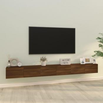 vidaXL Set de muebles para TV 3 piezas madera contrachapada roble marrón 100 x 30 x 30 cm Mueble de Salon Mueble TV Mueble Televisor Mesa de TV