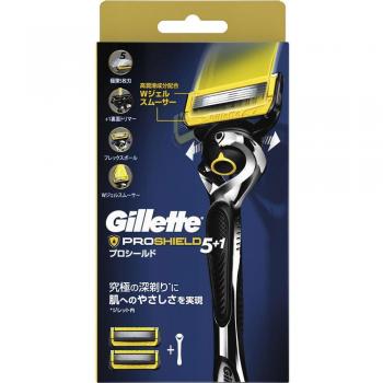 Gillette Proshield Manual Razor Holder with 2 Spare Blades for Men