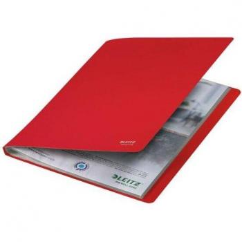 Carpeta Leitz Recycle escaparate DIN A4 20 fundas polipropileno rojo