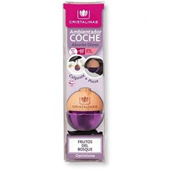 CRISTALINAS Ambientador de Coche – Absorbe los malos olores de tu vehículo con un agradable Aroma a Frutos del Bosque