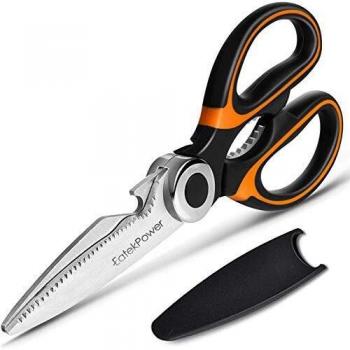 EatekPower Tijeras Cocina, Heavy Duty Scissors Tijeras de Cocina Multiuso de Acero Inoxidable con Hoja Afilada