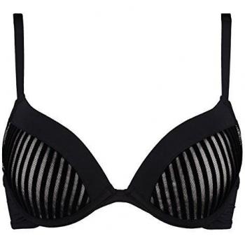 Sujetador push-up preformado con aros Pia Negro D85