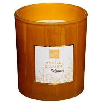 Vela Aromática de Vainilla Ámbar en Vaso Mael Ø8x9cm - Dulce aroma que transporta a la infancia y crea un ambiente acogedor
