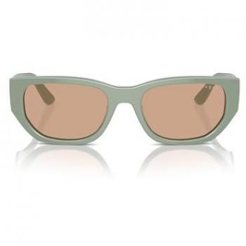 Vogue Eyewear VO5586S 3161/3 Women's Sunglasses Size 53, Contemporary Rectangular Sunglasses with Brown Lenses, Green Unisex